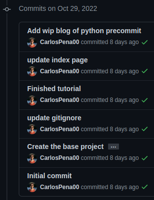 image git log